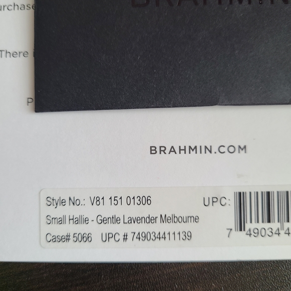 NWT Brahmin Small Hallie Gentle Lavender Melbourne With Matching Coin Purse - Picture 10 of 16